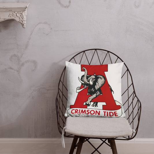 Alabama Tide Retro Booster Club Throw Pillow - noveltees.com